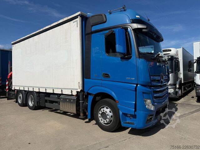 LKW mit Pritsche (offen) MERCEDES-BENZ ACTROS 2548 L Pritsche PALFINGER PK 34002*FLYJIB