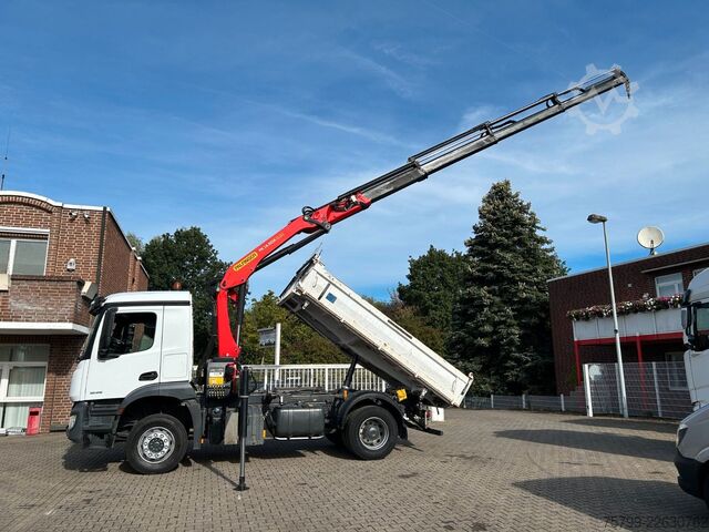 Dreiseitenkipper LKW MERCEDES-BENZ 1835 Arocs 3Skipper MEILLER + PK14501 SLD5 Kran