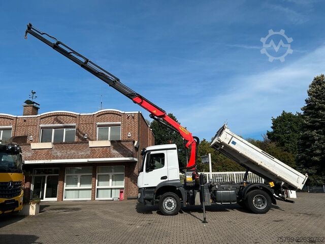 Dreiseitenkipper LKW MERCEDES-BENZ 1835 Arocs 3Skipper MEILLER + PK14501 SLD5 Kran