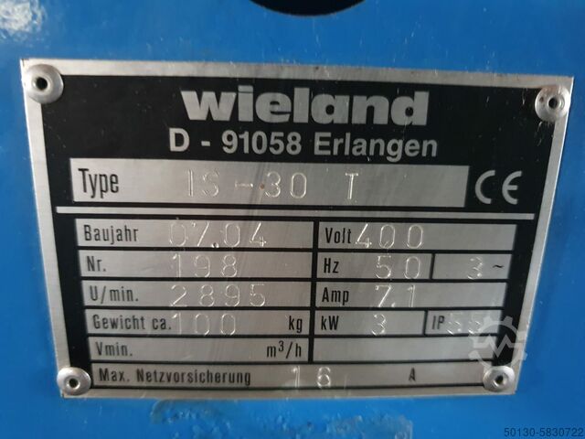 2x Wieland zuignap Wieland IS-30 T