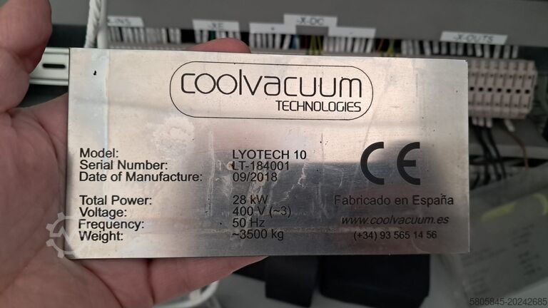 Ipari fagyasztva szárító Coolvacuum Technologies S.L. Lyotech 10FD – cylindrical version