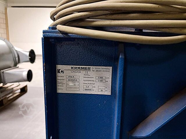Système d'aspiration et de filtration Krämer VFM-P/VKA-P/VFM-R/GFS Shake 160 25 250