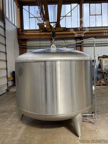 4.900 liter 304 roestvrijstalen opslagtank, 2.200 mm diameter x 1.000 mm rechte zijde Moeschle Behalterbau GmbH 4,900 Litre