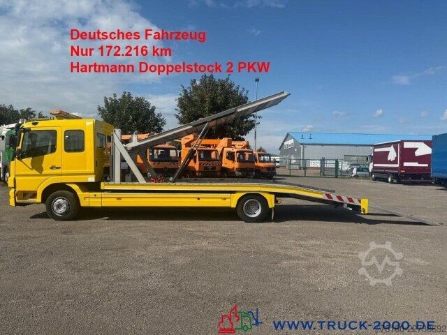 Camião porta-carros Mercedes-Benz Atego 1222 Hartmann Doppelstock original 172TKM