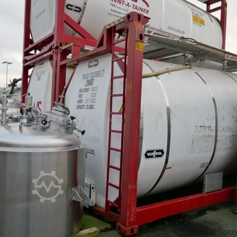 25.000 liter ISO-tankcontainer / verwarmbare/koelbare drukvat van V4A Van Hool 9496