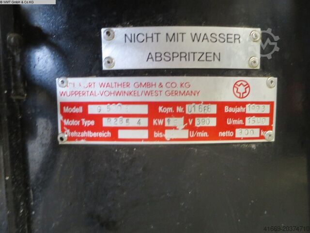 Vibrerande efterbehandlingssystem WALTHER TROWAL G 500 B