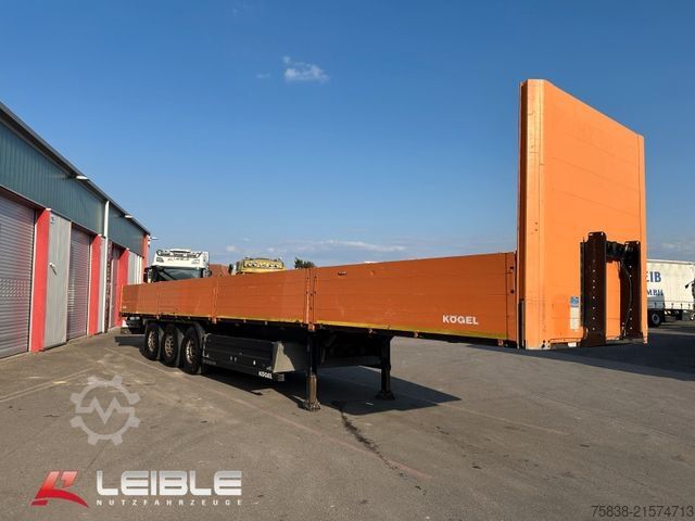 Semirreboque com plataforma de trabalho KÖGEL SN 24*Bordwand Baustoff *Rungentaschen*SAF Achse