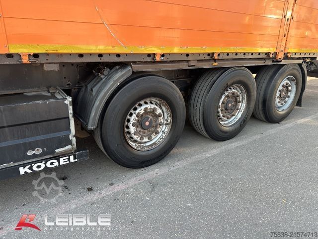 Semirreboque com plataforma de trabalho KÖGEL SN 24*Bordwand Baustoff *Rungentaschen*SAF Achse