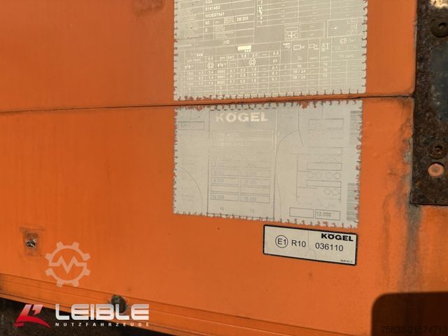Semirreboque com plataforma de trabalho KÖGEL SN 24*Bordwand Baustoff *Rungentaschen*SAF Achse