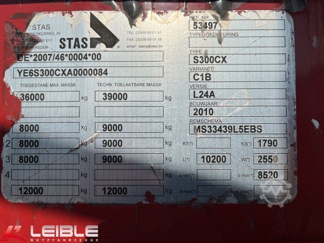 Semi-reboque basculante STAS S300CX*ALU-Mulde*40m³*Liftachse*Pendelklappe*