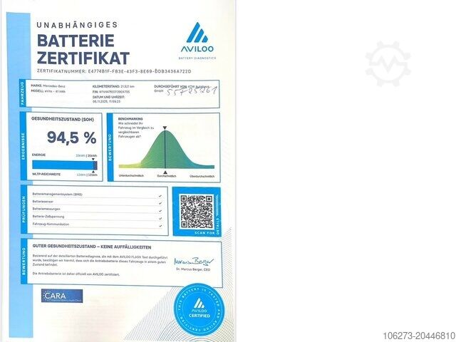 Bestelwagen Mercedes-Benz eVito 111 KA,lang,3 Sitzer,Heckflügeltüren