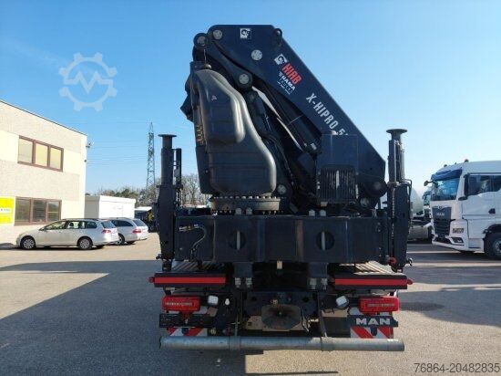 Φορτηγό με επίπεδη καρότσα MAN TGX 26.510 BL PRITSCHE, INTARDER, HIAB X-HIPRO 558EP-5, ALU-FELGEN, LENKACHSE,
