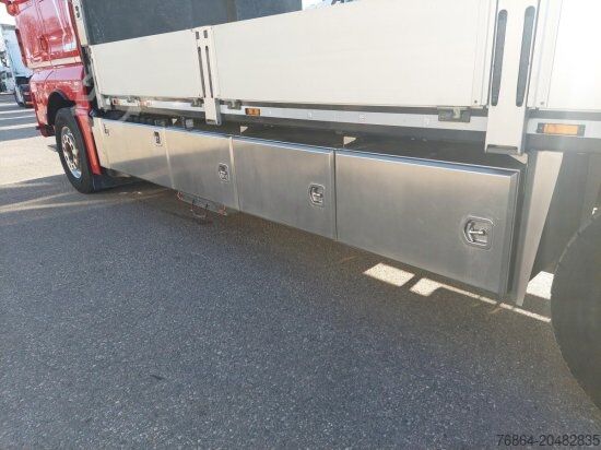 Φορτηγό με επίπεδη καρότσα MAN TGX 26.510 BL PRITSCHE, INTARDER, HIAB X-HIPRO 558EP-5, ALU-FELGEN, LENKACHSE,