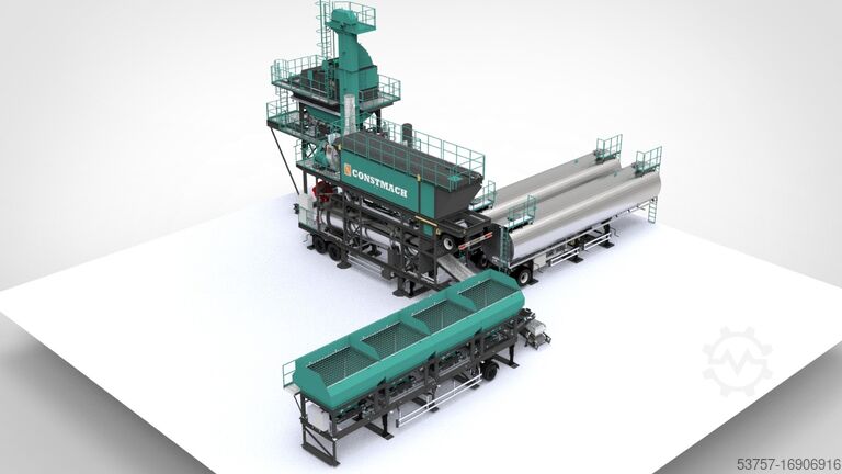 εργοστάσιο ανάμιξης ασφάλτου Mobile 160 TPH drum mix asphalt plant Mobile 160 TPH drum mix asphalt plant