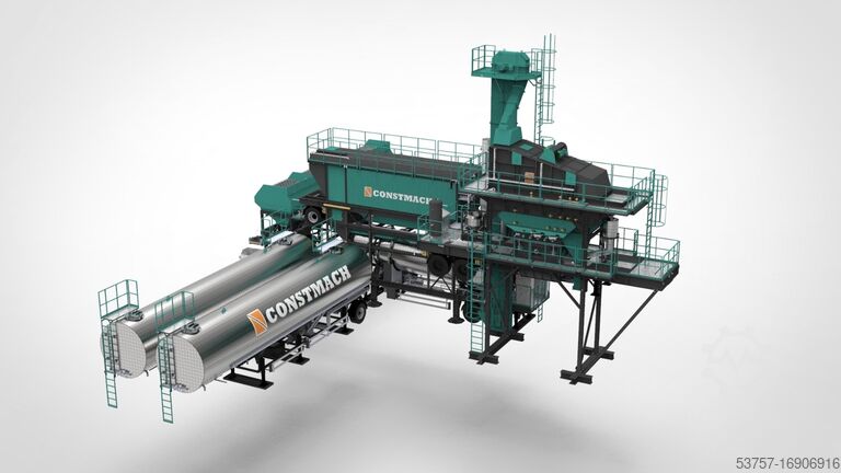 εργοστάσιο ανάμιξης ασφάλτου Mobile 160 TPH drum mix asphalt plant Mobile 160 TPH drum mix asphalt plant