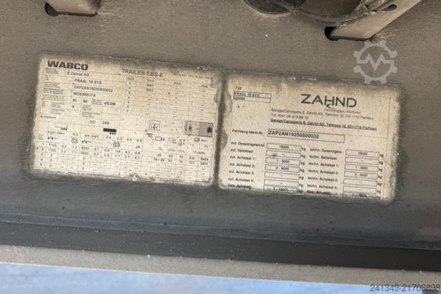 Nyitott pótkocsi ponyvával  Andere Marke | Zahnd Durchladesystem