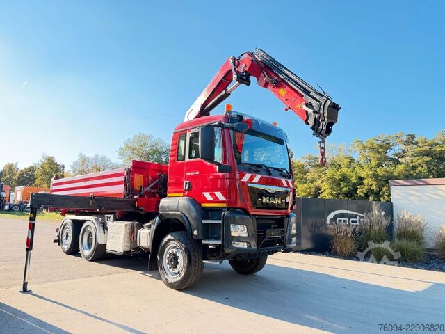 Kamyon üzerine monteli vinç MAN TGS 28.440 6x4-4 ALLRAD KRAN 16m KIPPER