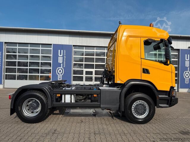 Standardowy ciągnik siodłowy SCANIA G450 XT 4x4 Euro 6 SZM Kipphydraulik Blatt /Luft