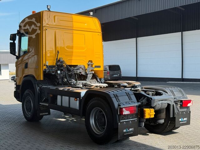 Standard nyergesvontató SCANIA G450 XT 4x4 Euro 6 SZM Kipphydraulik Blatt /Luft
