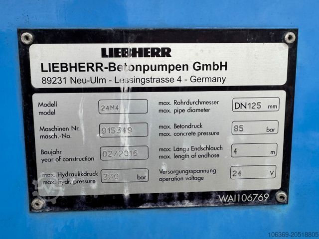 Autočerpadlo na beton SCANIA P370 6x4 Liebherr THP140H 24 M4 XH Betonpumpe