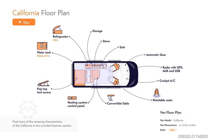 Caravana/autocaravana Volkswagen California Coast | 2022 EURO 6 | Venditore Professionale