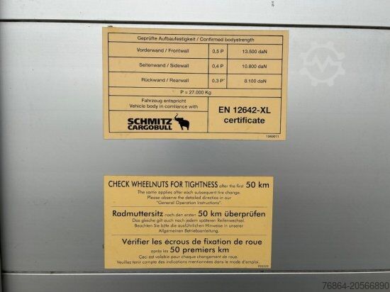 Otevřený návěs s plachtou SCHMITZ SCB, GETRäNKEAUFLIEGER, LIFTACHSE,  PALETTENKASTEN, XL-ZERTIFKAT