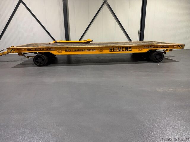 Platte bak Buiscar Industrial Drawbar Trailer 60 Tons 4-8
