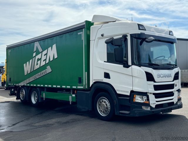 Camión de bebidas SCANIA P 320 / LBW / 2 x AHK / LENKACHSE / 18 PAL