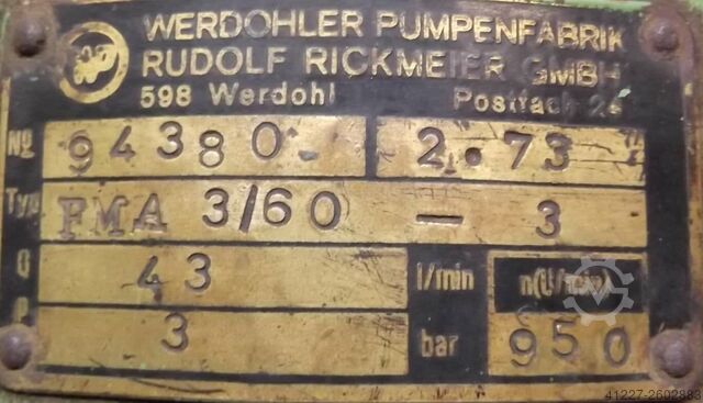 Kreiselpumpe Werdohler FMA3/60-3