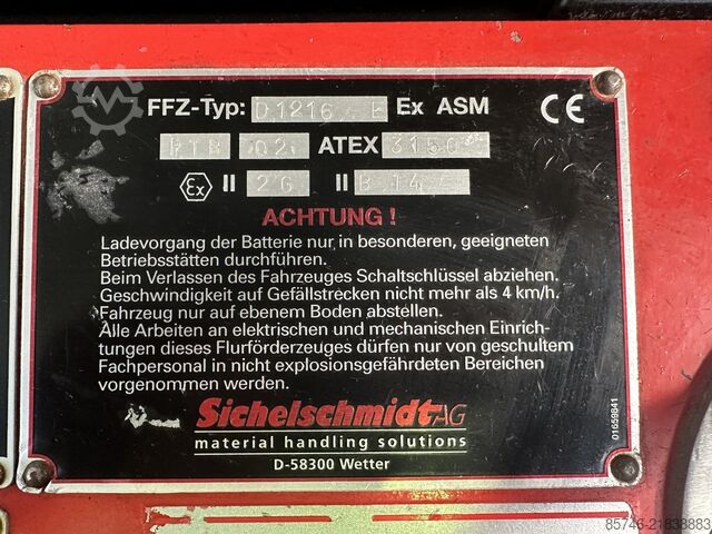 D 1216 ASM * ATEX EX * 2G / Zone 1 !! NYT batteri !! SICHELSCHMIDT D 1216 ASM * Atex EX  * 2G / Zone 1  !! NEW battery !!