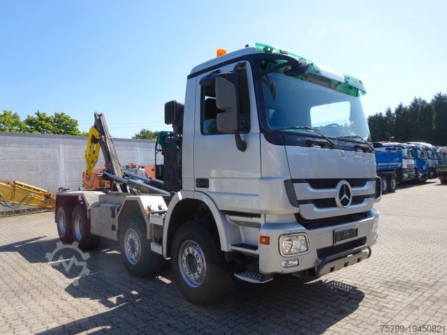 Kampós konténerszállító teherautó MERCEDES-BENZ 3244 Actros PALFINGER Abroller 8x4