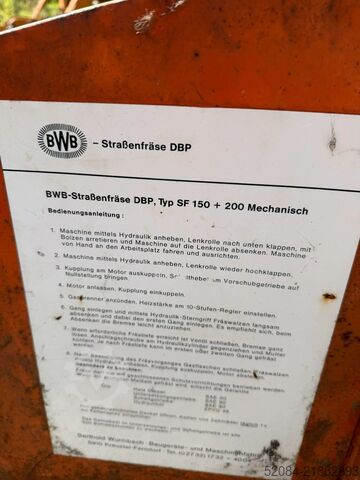 Wurmbach road milling machine Wurmbach DBP SF 150
