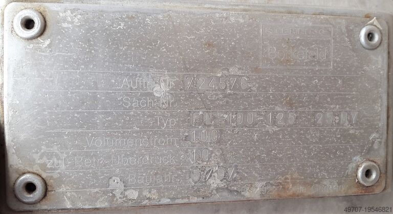 Çift sepetli filtre, paslanmaz çelik, 100 m3/s Sterling Borkefeld FE100-125 25MY
