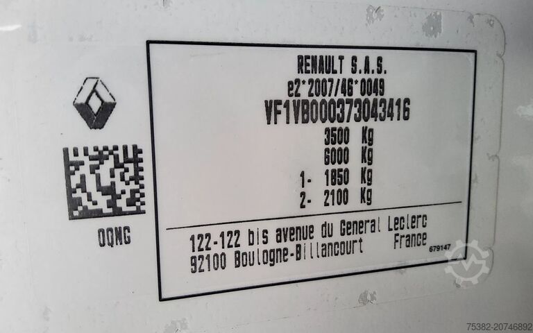 Valise Renault MASTER 165.35 MET GESLOTEN LAADBAK & ACHTERDEUR...