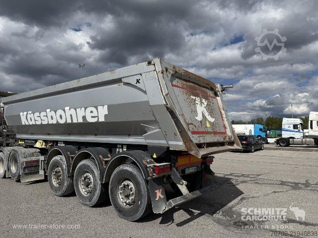 Semirremolque volquete Kässbohrer Tipper Steel half pipe body 27m³