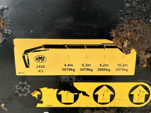 Φορτηγό γερανού DAF CF 85 360 Euro 5 / HMF 2420 K3 Crane - Remote C...