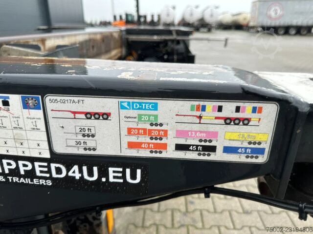  D-TEC FLEXITRAILER / 45FT HC MULTI / drumbrakes / lif...