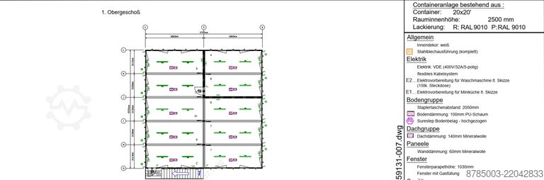 Bostadscontainer Diverse 20ft Container-Anlage (24 Einheiten)