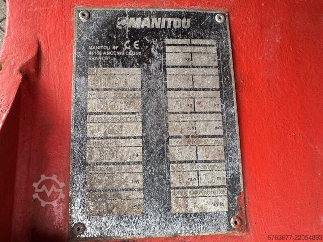 Manitou 180ATJ Plataforma elevadora articulada / Plataforma de trabajo 18,18 m altura de trabajo 4x4 MANITOU 180ATJ Knikarm hoogwerker / Arbeitsbuhne 18.18M werkhoogte  4x4x4 2008 Diesel
