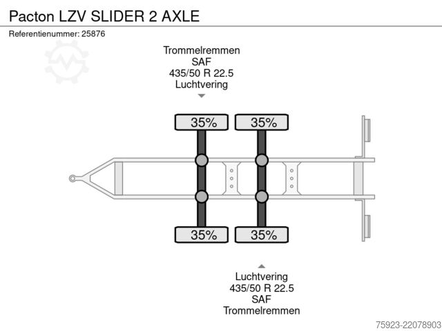 Pacton LZV SLIDER 2 AXLE Pacton LZV SLIDER 2 AXLE