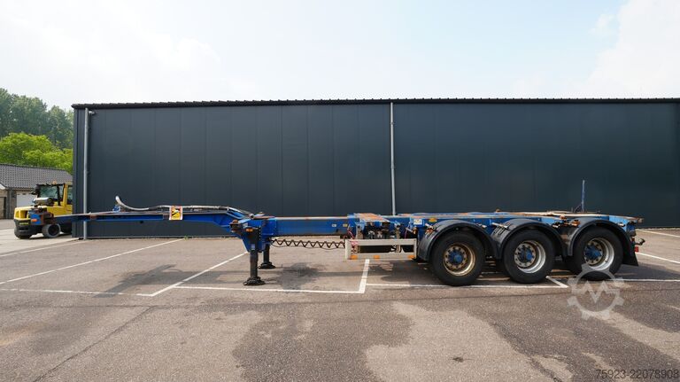 Transport af containere Pacton 3 axle container chassis extendable trailer