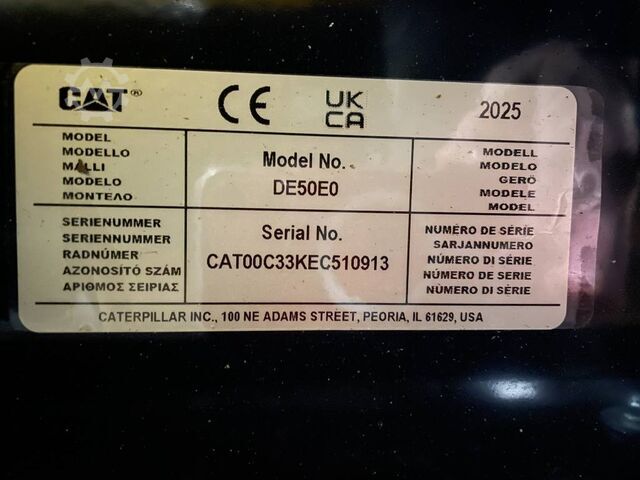 Granulats Caterpillar DE50E0 - 50 kVA Generator - DPX-18006