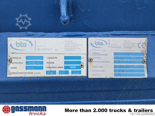 Abrollcontainer  BTE Abrollcontainer mit Kran Mec CL180.80.2Z