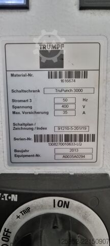 Ponsmachine TRUMPF 3000-1300 (S11) średni format 1250/2500