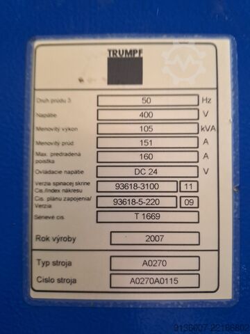 Lazer kesim makinesi TRUMPF TruLaser 5060