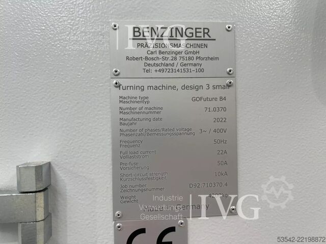 Tokarka CNC Benzinger GOFuture B4