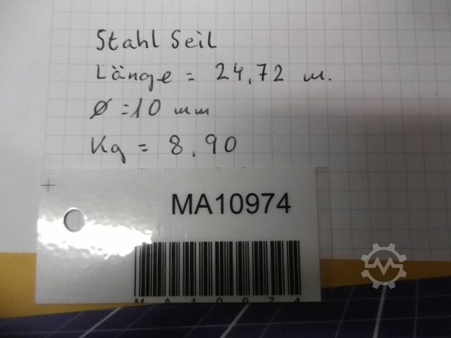 Kranszeil Ø 10 mm 24,7 m Stahl Drallarm
