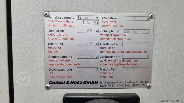Rectificadora plana CNC - Horizontal GEIBEL & HOTZ FS 640 SD