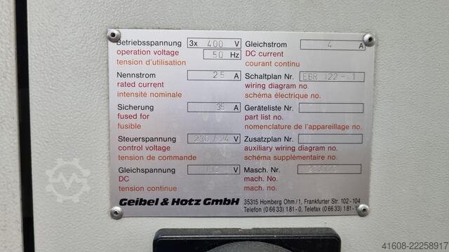 CNC vlakslijpmachine - horizontaal GEIBEL & HOTZ FS 640 SD