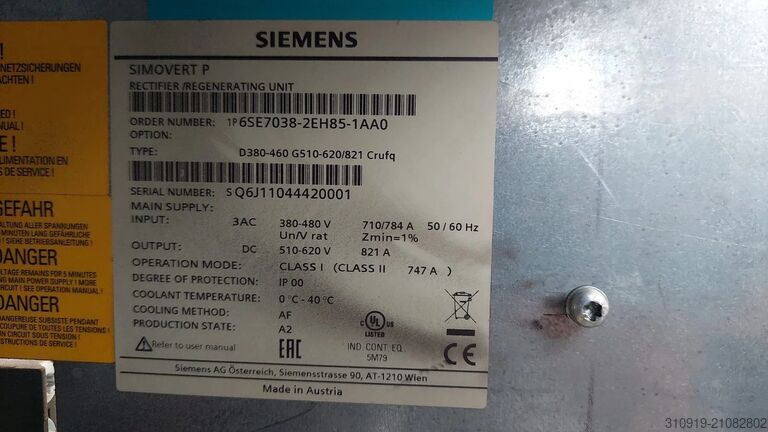 Besturingsunit Siemens 6SE7038-2EH85-1AA0